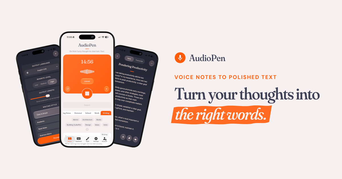 AudioPen website preview